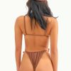 Swim Blackbough Swim | Liv Ruched String Adjustable Bottoms Cocoa