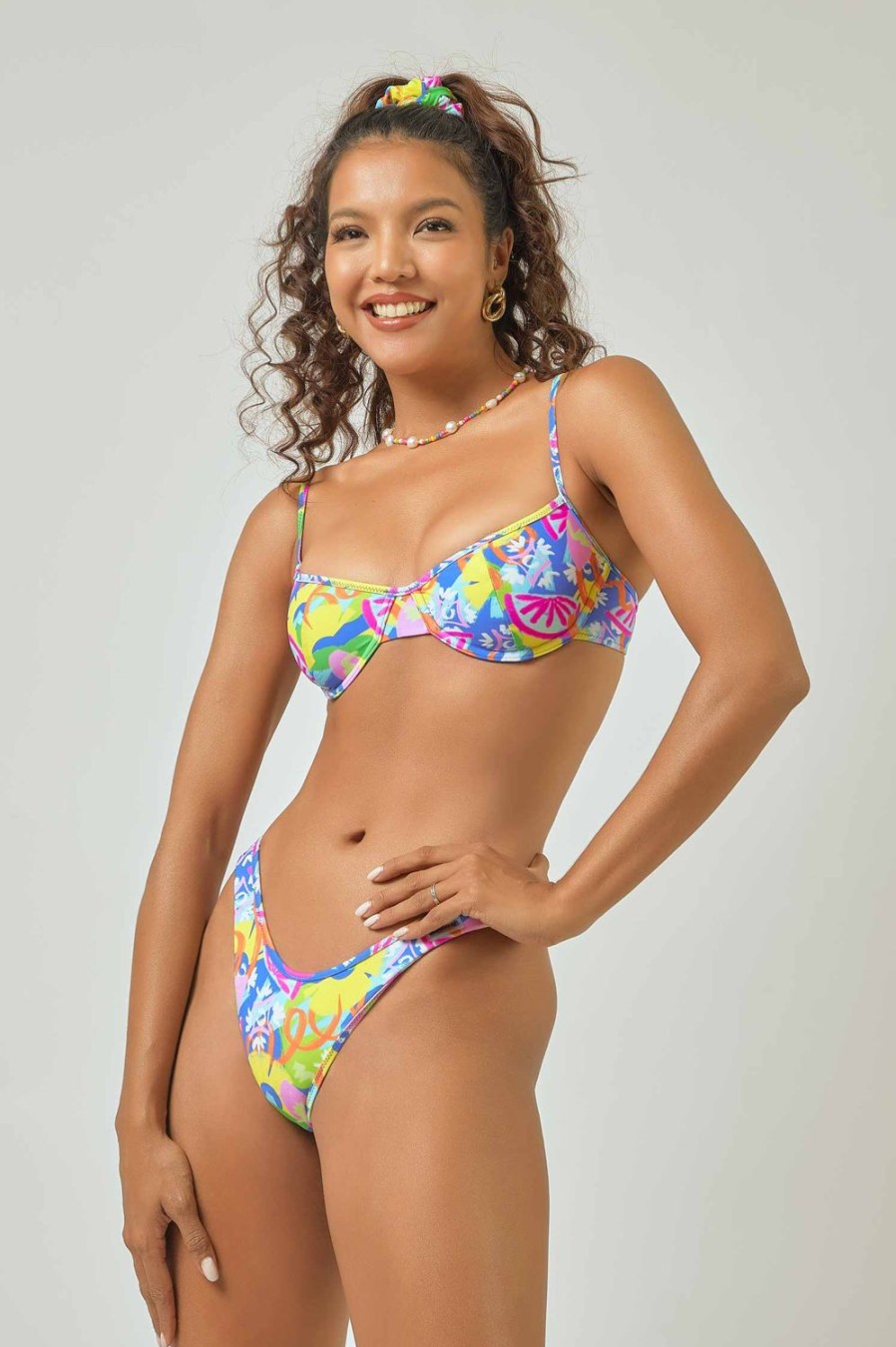 Swim Blackbough Swim | Fiona High Rise Cheeky Bottoms Mardi Gras