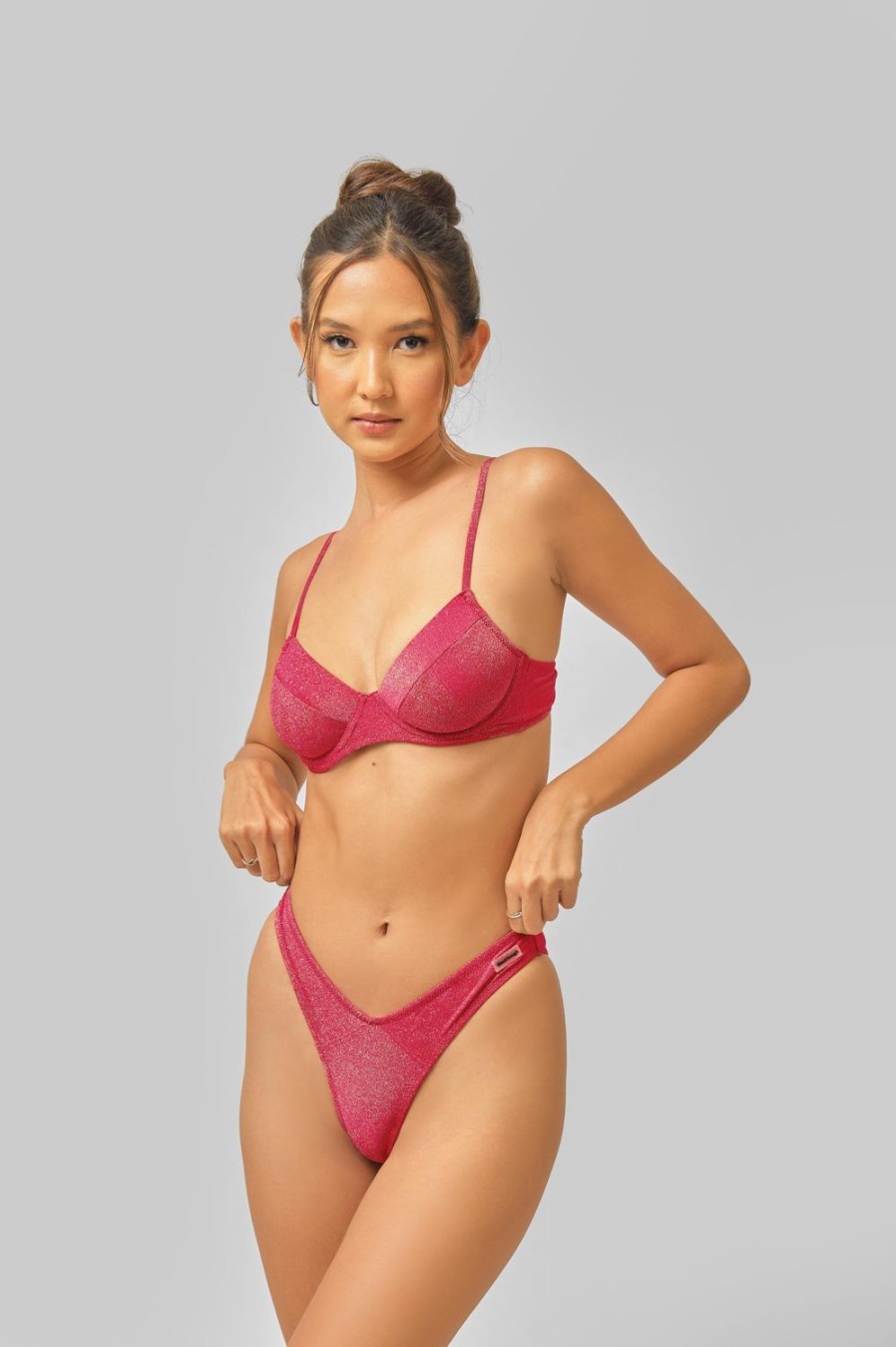 Swim Blackbough Swim | Cindy Push Up Underwire Top Ruby Shimmer