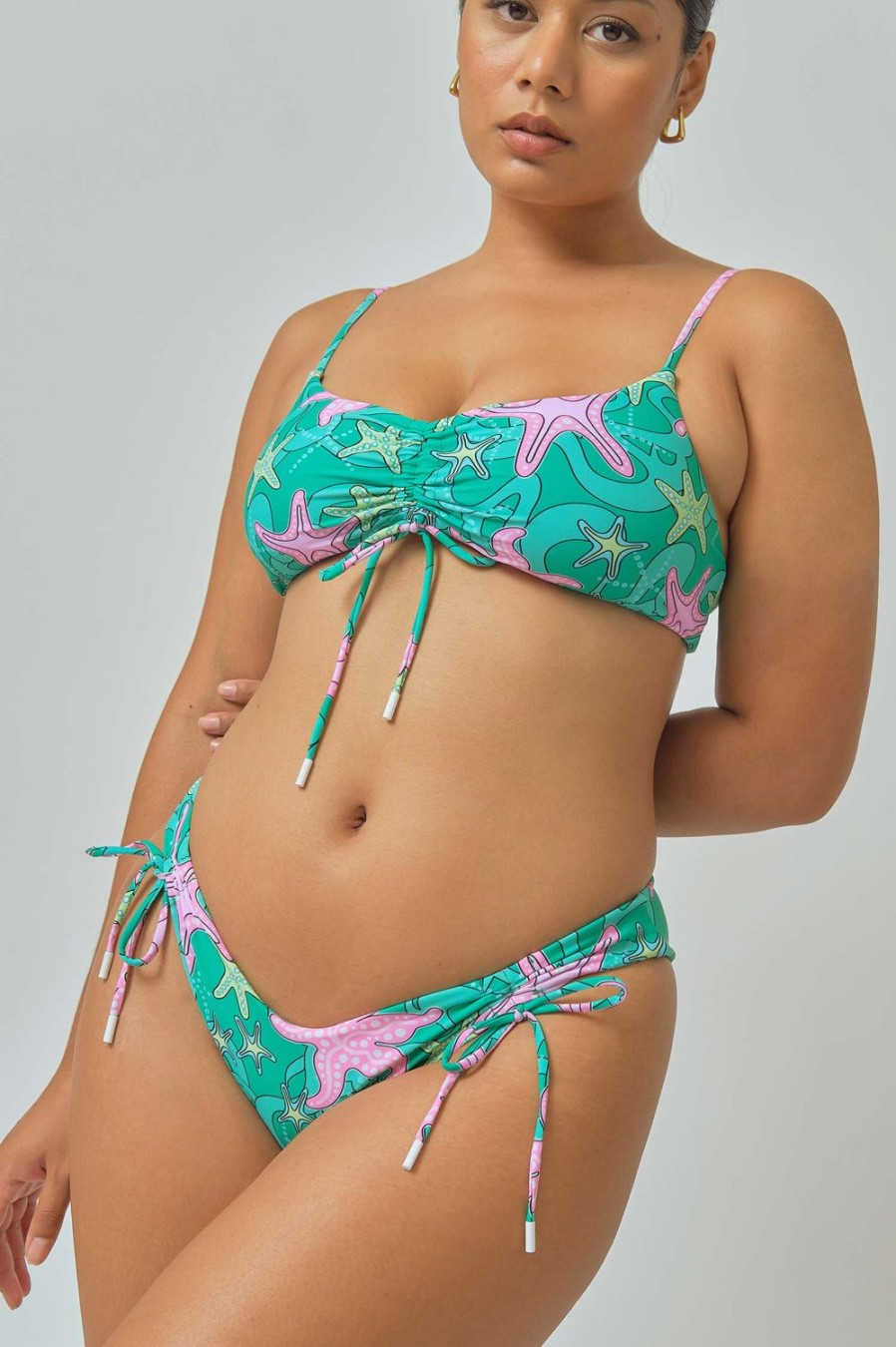 Swim Blackbough Swim | Sophia Ruched Cheeky Bottoms Caribbean