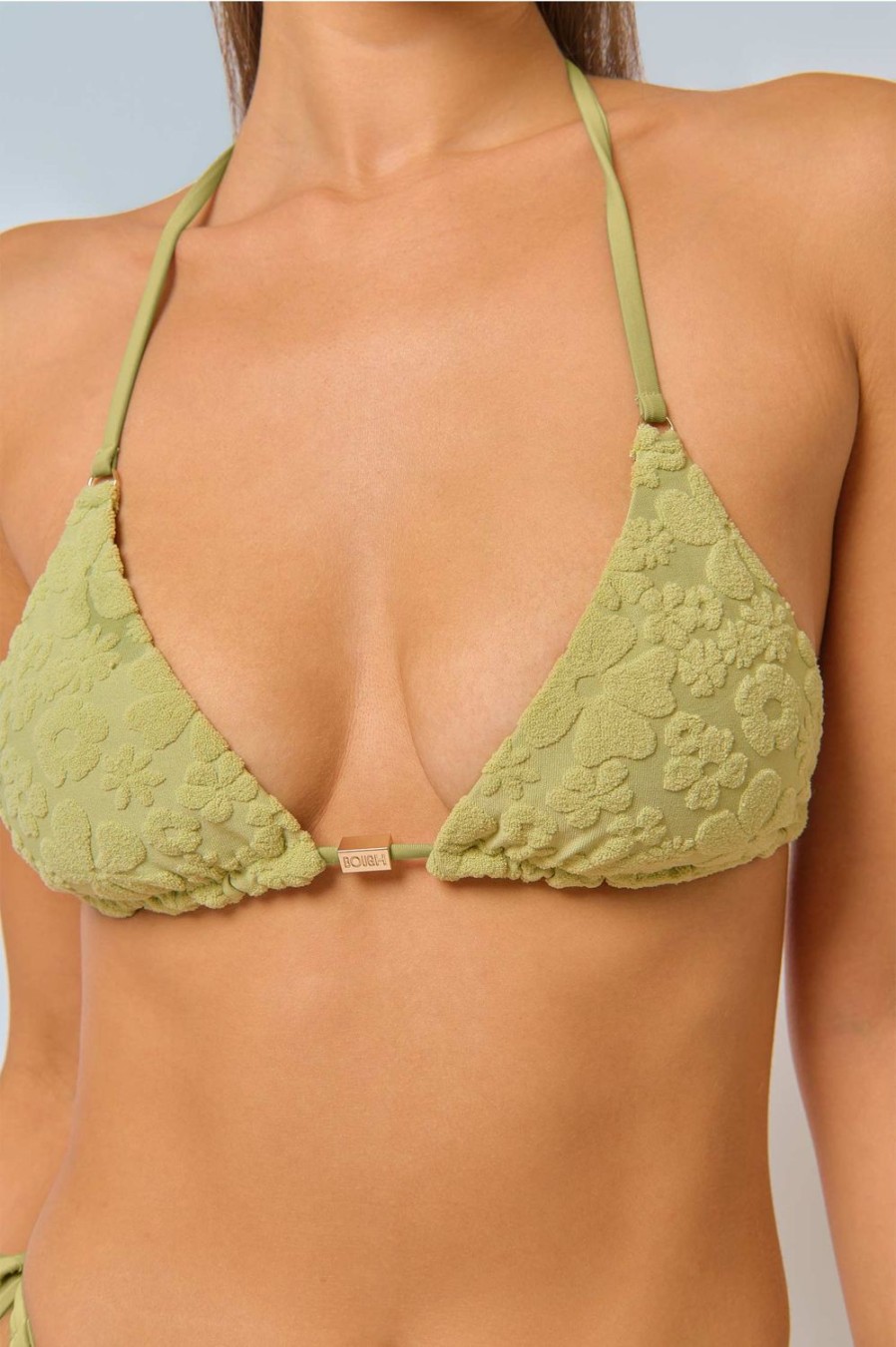 Swim Blackbough Swim | Maddy Triangle Top Matcha Jacquard