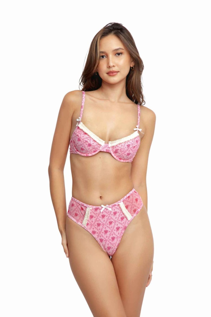 Swim Blackbough Swim | Caroline Frilled Underwire Top Blushing