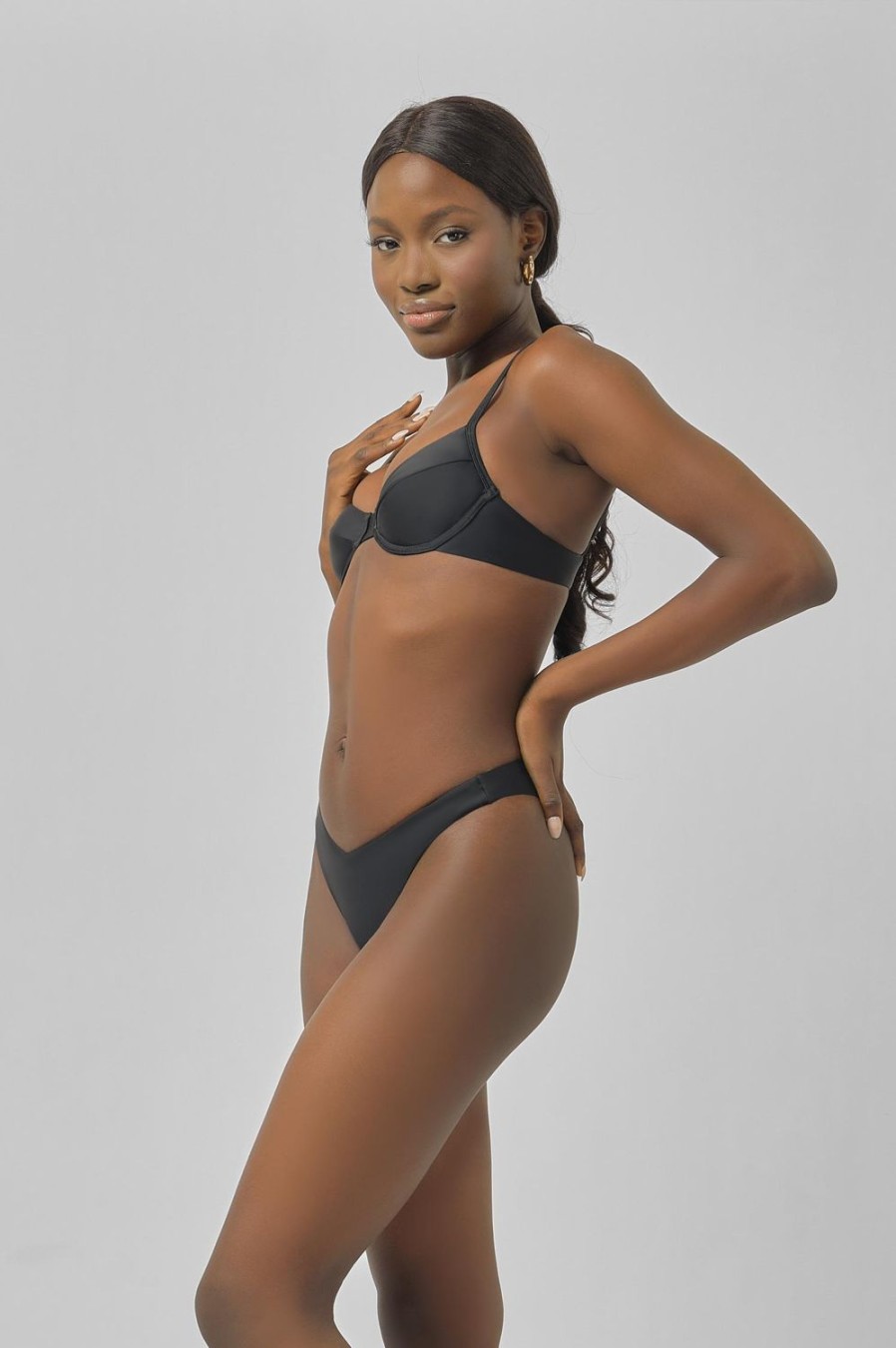 Swim Blackbough Swim | Underwire Top Bermuda Black