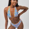 Swim Blackbough Swim | Ava Halterneck Top Citrus-Sky Terry