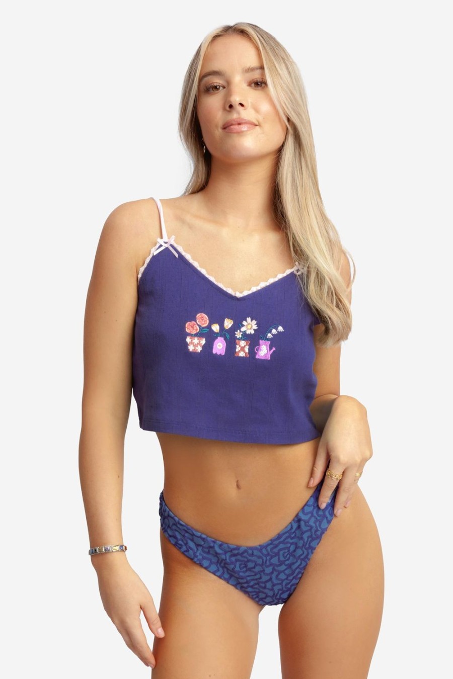 Apparel Blackbough Swim | Bambi Pointelle Tank Top Violetta