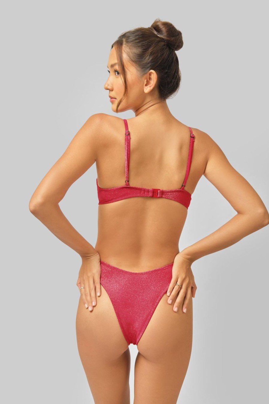 Swim Blackbough Swim | Cindy High Rise Cheeky Bottoms Ruby Shimmer