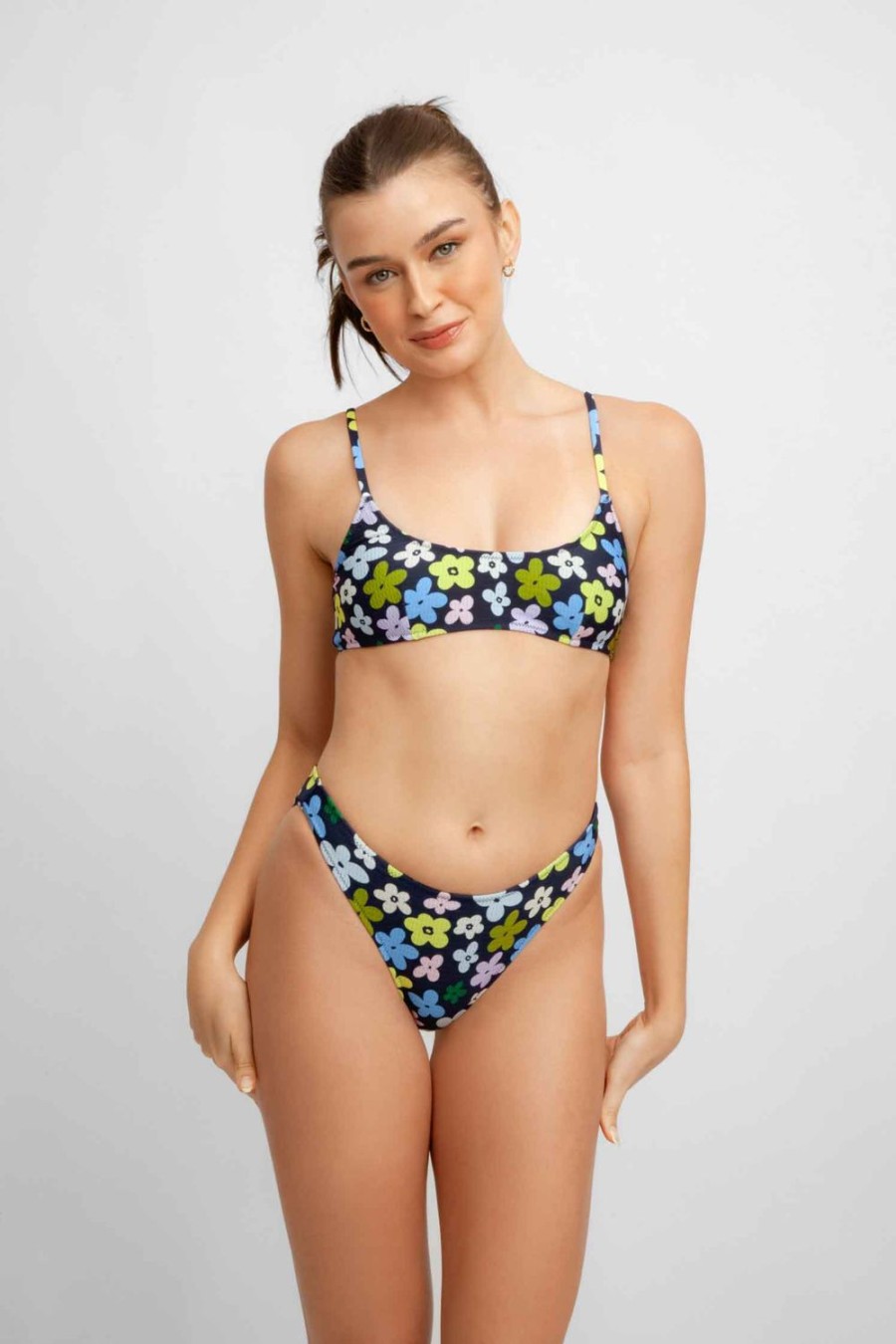 Swim Blackbough Swim | Lydia Classic Medium Bottoms Arcade-Floor Waffle-Knit