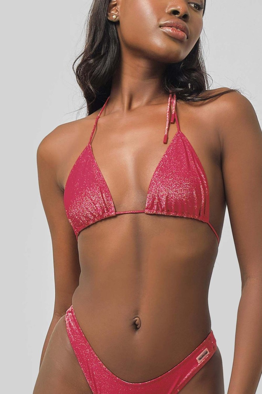 Swim Blackbough Swim | Martini Triangle Top Ruby Shimmer