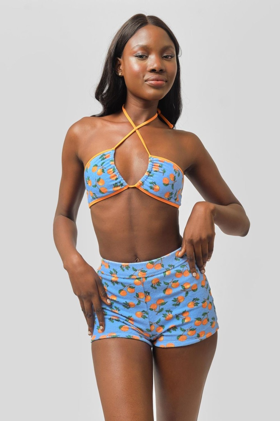 Apparel Blackbough Swim | Tori Swim Shorts Citrus-Sky Terry