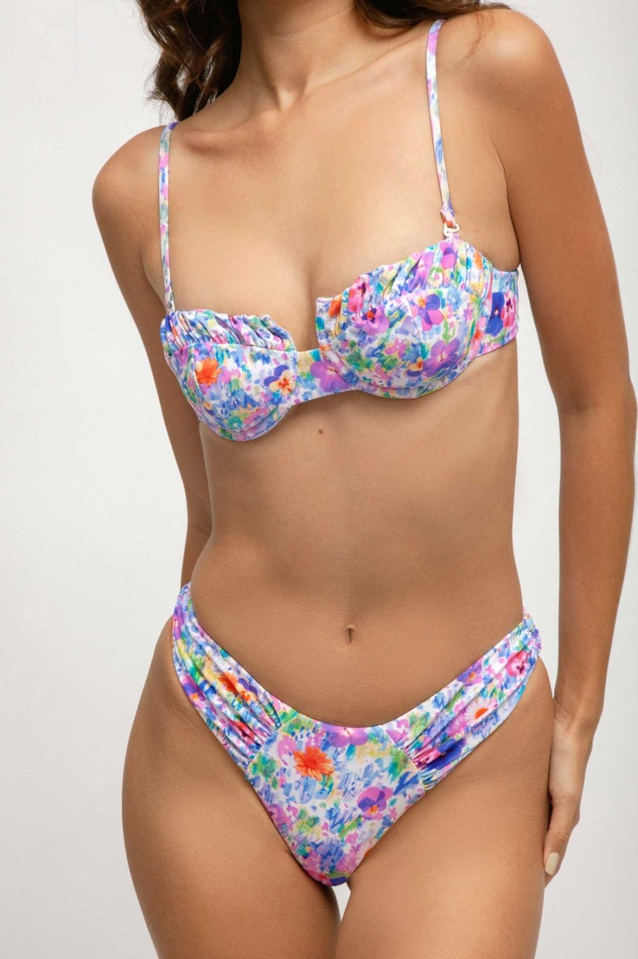 Swim Blackbough Swim | Audrey Ruched Underwire Top Wildflowers